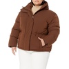 Amazon Essentials Women’s Short Waisted Puffer Jacket (Available in Plus Size)(Deep Brown)