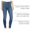 Amazon Essentials Women’s Skinny Fit Mid-Rise Stretch Pull-On Jegging with Pockets(Medium Blue)