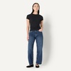 Amazon Essentials Women’s Slim-Fit Stretch Rib Cap and Short Sleeve Crew Neckline Tee(Black)