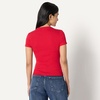 Amazon Essentials Women’s Slim-Fit Stretch Rib Cap and Short Sleeve Crew Neckline Tee(Red)