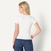Amazon Essentials Women’s Slim-Fit Stretch Rib Cap and Short Sleeve Crew Neckline Tee(White)