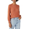 Amazon Essentials Women’s Soft Touch Long Sleeve Pleated Shoulder Crewneck Sweater(Caramel)