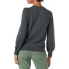 Amazon Essentials Women’s Soft Touch Long Sleeve Pleated Shoulder Crewneck Sweater(Charcoal Heather)