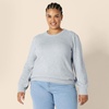 Amazon Essentials Women’s Soft Touch Long Sleeve Pleated Shoulder Crewneck Sweater(Grey Heather)