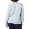 Amazon Essentials Women’s Soft Touch Long Sleeve Pleated Shoulder Crewneck Sweater(Grey Heather)