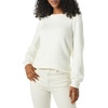 Amazon Essentials Women’s Soft Touch Long Sleeve Pleated Shoulder Crewneck Sweater(Ivory)