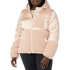 Amazon Essentials womens Full-Zip Sherpa Fleece Hooded Puffer Jacket(Blush)