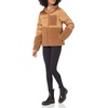 Amazon Essentials womens Full-Zip Sherpa Fleece Hooded Puffer Jacket(Dark Camel)