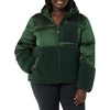 Amazon Essentials womens Full-Zip Sherpa Fleece Hooded Puffer Jacket(Dark Green Shiny)
