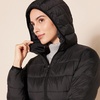 Amazon Essentials womens Lightweight Water-Resistant Packable Hooded Puffer Coat (Available in Plus Size)(Black)