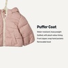 Amazon Essentials x Sofia Grainge Babies, Toddlers and Boys’ Water-Repellent Hooded Puffer Jacket(Cherry Red Windowpane)