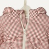 Amazon Essentials x Sofia Grainge Babies, Toddlers and Boys’ Water-Repellent Hooded Puffer Jacket(Cherry Red Windowpane)