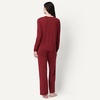 Amazon Essentials x Sofia Grainge Women’s Long Sleeve Henley Pajama Set(Burgundy)