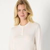 Amazon Essentials x Sofia Grainge Women’s Long Sleeve Henley Pajama Set(Ivory)