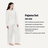 Amazon Essentials x Sofia Grainge Women’s Long Sleeve Henley Pajama Set(Ivory Skier)