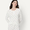 Amazon Essentials x Sofia Grainge Women’s Long Sleeve Henley Pajama Set(Ivory Skier)