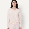 Amazon Essentials x Sofia Grainge Women’s Long Sleeve Henley Pajama Set(Light Pink)