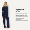 Amazon Essentials x Sofia Grainge Women’s Long Sleeve Henley Pajama Set(Navy)