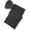 Amazon Essentials Unisex Adults’ Faux Mohair Scarf Hat Set for Women and Men(Charcoal Heather)
