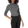 Amazon Essentials Women’s Classic-Fit Lightweight Long-Sleeve Turtleneck Sweater(Charcoal Heather)