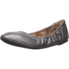 Amazon Essentials Women’s Comfortable Round Toe Ballet Flats, Cushioned Memory Foam(Metallic Silver)