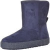 Amazon Essentials Women’s Faux Fur Lined Shearling Boots, Pull-On Design(Navy Microsuede)