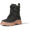 Amazon Essentials Women’s Lace Up Puffer Snow Boots with Chunky Heel(Black)