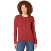 Amazon Essentials Women’s Lightweight Crewneck Cardigan Sweater(Dark Red)