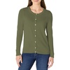Amazon Essentials Women’s Lightweight Crewneck Cardigan Sweater(Olive)