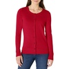 Amazon Essentials Women’s Lightweight Crewneck Cardigan Sweater(Red)