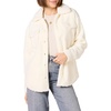 Amazon Essentials Women’s Oversized Teddy Sherpa Shirt Jacket (Previously Goodthreads)(Cream)
