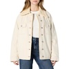 Amazon Essentials Women’s Oversized-Fit Denim Jacket with Faux Shearling Collar and Lining, Heavyweight(Ecru)
