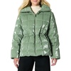 Amazon Essentials Women’s Oversized-Fit Square Quilted Puffer Jacket with Adjustable Waist, Zip Front, Side Pockets(Dark Sage Green)