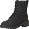 Amazon Essentials Women’s Rubberized Combat Boot with Chunky Outsole(Black)