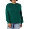 Amazon Essentials Women’s Soft Touch Long Sleeve Pleated Shoulder Crewneck Sweater(Dark Green)