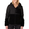 Amazon Essentials womens Full-Zip Sherpa Fleece Hooded Puffer Jacket(Black)