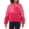 Amazon Essentials womens Full-Zip Sherpa Fleece Hooded Puffer Jacket(Hot Pink)