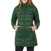 Amazon Essentials womens Lightweight Water-Resistant Packable Hooded Puffer Coat (Available in Plus Size)(Dark Green)