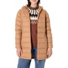 Amazon Essentials womens Lightweight Water-Resistant Packable Hooded Puffer Coat (Available in Plus Size)(Light Brown)