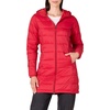 Amazon Essentials womens Lightweight Water-Resistant Packable Hooded Puffer Coat (Available in Plus Size)(Red)