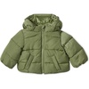 Amazon Essentials x Sofia Grainge Babies, Toddlers and Boys’ Water-Repellent Hooded Puffer Jacket(Light Olive)