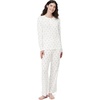Amazon Essentials x Sofia Grainge Women’s Long Sleeve Henley Pajama Set(Ivory Skier)