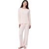 Amazon Essentials x Sofia Grainge Women’s Long Sleeve Henley Pajama Set(Light Pink)