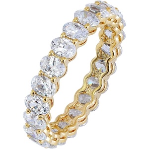 Amazon Essentials 14K Gold Plated Cubic Zirconia Stackable Statement Ring(Yellow Gold)
