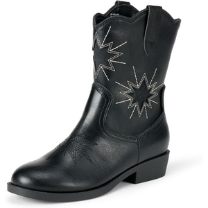 Amazon Essentials Girls’ Western Cowboy Boots(Black)