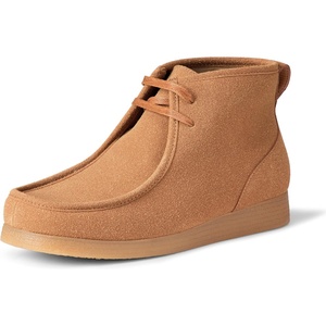 Amazon Essentials Men’s Lightweight Chukka Moc Toe Boots(Tan Faux Suede)