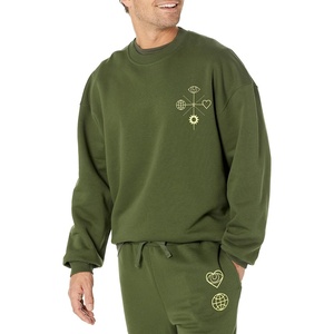 Amazon Essentials Men’s Oversized-Fit Crewneck Sweatshirt, Midweight, Casual (Available in Big & Tall)(Dark Olive)
