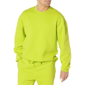 Amazon Essentials Men’s Oversized-Fit Crewneck Sweatshirt, Midweight, Casual (Available in Big & Tall)(Lime Green)