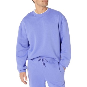 Amazon Essentials Men’s Oversized-Fit Crewneck Sweatshirt, Midweight, Casual (Available in Big & Tall)(Purple Blue)
