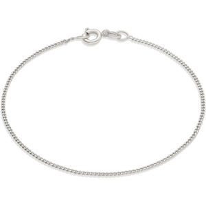 Amazon Essentials Sterling Curb Chain Bracelet(Silver)